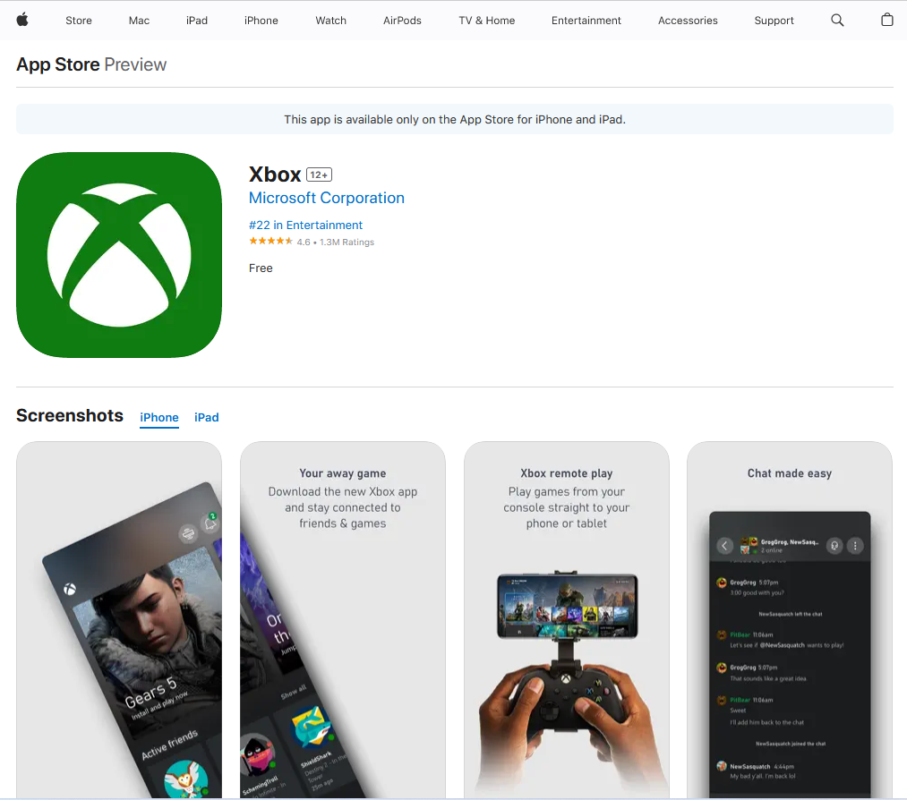 Xbox app for mac